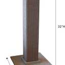 SmartCat Ultimate Scratching Post Gray, Large 32 Inch Tower - Sisal Fiber, Simple Design - For All Cats