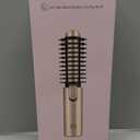 Cordless Curling Iron for Travel USB Curling Brush Rechargeable Heated Thermal Round Brush Mini Dual Purpose Ceramic Hair Straightener Wand Curler Electric Hot Tools for Short Long Hairs (Purple)