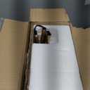 Fiqevs 3 Globe Mid Century Modern Floor Lamp for Living Room, Gold Floor Lamp with Frosted Glass Shade and LED Bulbs, Warm Light Standing Tall Pole Lamp for Bedrooms, Office  Antique Brass