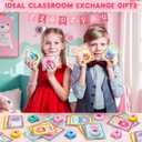 30 Pcs Kids Valentines Day Cards with Stretchy Donut Toys, Valentines Day Gifts for Kids Classroom, Squeeze Toy for Kid Valentines Gifts Exchange, Kid Valentines Party Favors Supply for Boys Girls