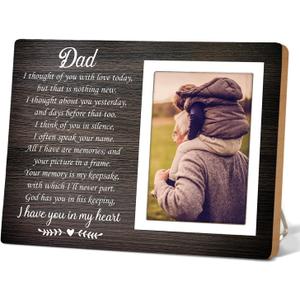 Memorial Gifts for Loss of Loved Father, Loss of Dad Memorial Picture Frame, Condolence Bereavement Gifts Father, in Memory of Dad Grief Gift, Sympathy Gift, Memorial Dad12P028
