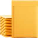 UCGOU Kraft Bubble Mailers 6x10 Inch 50 Pack Usable Size 6x9 Inch Yellow Padded Envelopes #0 Small Business Mailing Packages Self Sealing Tear Resistant Boutique Shipping Bags for Jewelry Supplies
