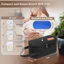 Breast Milk Cooler Travel Bag with Ice Packs - Small Portable Insulated Bag for Frozen Breastmilk - TSA Approved, Fits 5-7 Narrow Storage Bags (3-5oz), Fits Inside Diaper Bag, 9x 4.7 x 4.3"