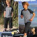 2 x JoyMotion Boys 2 Piece Outfit Set, Light Mix Gray/Black, 8-9 Years (Gray)