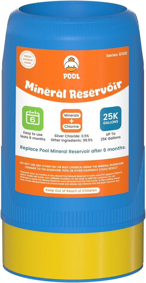 6100 Replacement Mineral Reservoir Cartridge Compatible with Frog Model 6100 Cyclers, Up to 25K Gallons 1 Pack