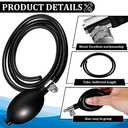 Fabbay 2 Set Blood Pressure Bulb Pump Replacement Rubber Inflation Bulb Adjustable Blood Pump Monitor Manual Pressure Hand with Tubing Air Valve for Sphygmomanometer