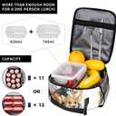 Dog Pizza Lunch Bag Insulated Reusable Lunch Box Thermal Cooler Tote For Men Women Work Travel Picnic Hiking