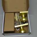 parro Gold Door Knobs Interior, Exterior Door Knobs with Deadbolt, Keyed Alike Exterior Door Lock Set