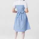 Women's Blue Gingham Costume, Storybook Character Dress Set for Halloween, Cosplay, and Themed Parties