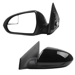 Dasbecan Left Driver Side Mirror Compatible with 2017-2020 Hyundai Elantra Door Mirror Manual Folding No heated Power Adjustment Glass Replace#87610F2260 HY1320224 Black Painted (3Pins)