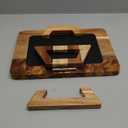 Acacia Wood Couch Arm Tray,Folding Sofa Armrest Tray,Couch Arm Table Clip-On Couch Desk for Drinks, Snacks,Phone,Remote Control