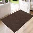 DEXI Indoor Entryway Door Mat, 4x6 Non Slip Front Entrance Doormat, Brown, 48" X 72"