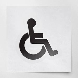 Decal Stickers of Handicap Sign (Black) (Set of 2) Premium Waterproof Vinyl Decal Stickers for Laptop Phone Accessory Helmet Car Window Mug Tuber Cup Door Wall Decoration -ANDstic083151BL040522 3.8'' x 3.9''