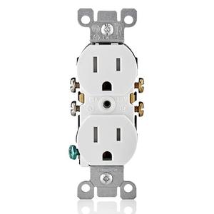 Leviton 15 Amp, 125 Volt, Tamper Resistant, Duplex Receptacle, Residential Grade, Grounding, T5320-T, Light Almond
