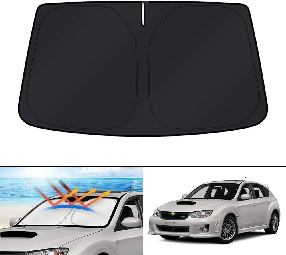 KUST Windshield Sun Shade for 2008-2015 Subaru Impreza WRX/WRX STI Custom Fit Sunshade Foldable Sun Visor Protector Blocks UV Rays Keep Your Car Cooler