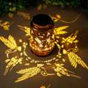 Hummingbird Solar Lanterns Outdoor Waterproof Hanging Solar Lights Hummingbird Birthday Gifts for Women Men Mom Metal Decorative LED Lantern Outside for Decor Garden,Yard,Patio,Lawn,Porch,Backyard