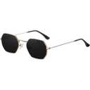 Livho Novelty Aviator Sunglasses, Black Grey+gold Grey, Medium