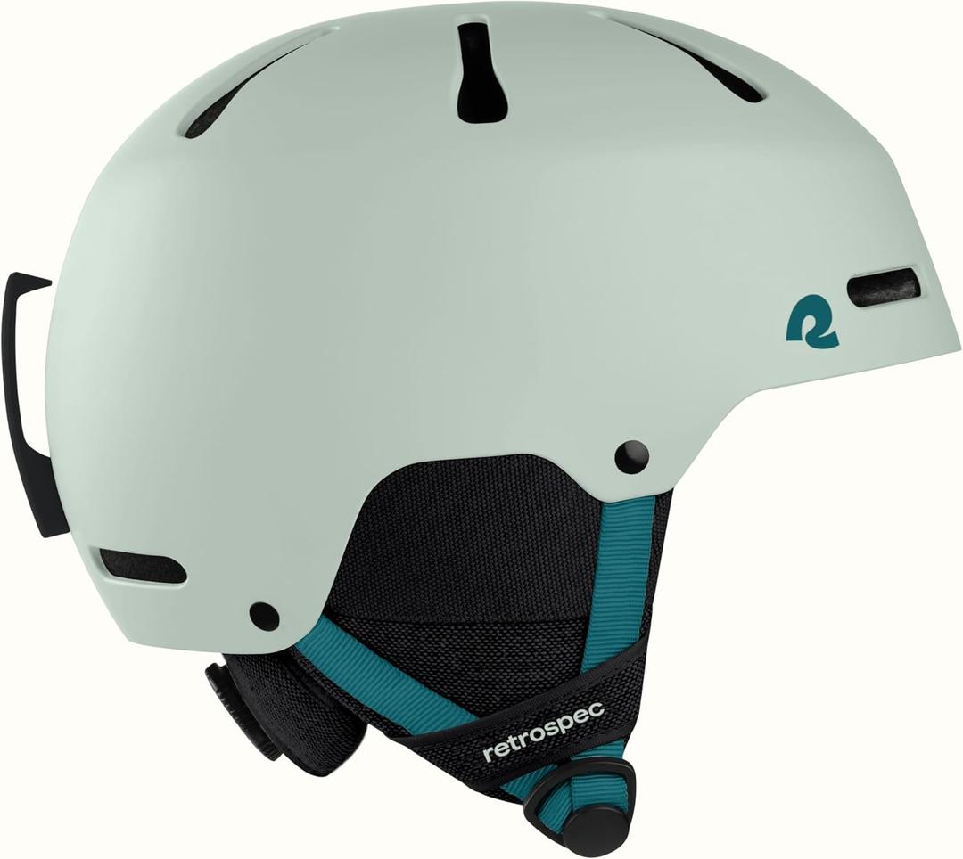 Retrospec Comstock Ski Helmet - Snowboard Helmet for Adults & Youth - Adjustable Fit Snow Helmet with Protective Shell and Breathable Vents for Men, Women, Boys & Girls, M/L Matte Sprucestone