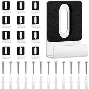 12 Pack Metal Mirror Holder Clips - Steel Heavy Duty Mirror Mounting Set with Screws,Ideal for Wall - Mounted Mirrors,Billboards,and More (Silver,1/4 Inch)