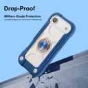 MARKILL Compatible with iPhone Air Case 6.5 Inch 2025 with 360 Degree Rotate Ring Stand, Military Grade Drop Protection Full Body Rugged Protective Case Kids Blue