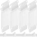 Nuanchu 40 Pcs Silicone Cable Ties Reusable Holder Adjustable Straps Multipurpose Charging Cable Organizer for Fastening Charging Cords Wires(4.17 Inch,White)