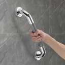 2 x Grab Bars for Shower, 2 Pack 16-Inch Anti Slip Shower Handles for Elderly, Safety Shower Grab Bar, Stainless Steel Handicap Grab Bars for Bathroom (Polished Nickel 1" Diameter)