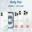 FNTCASE for iPhone 16 Phone Case: for iPhone 16 case with Kickstand Shockproof Military Grade Protective Cover - Dual Layer Full Protection Sturdy Matte Textured Drop Proof - 6.1 Inch Black