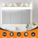 Bathroom Lights Fixtures Over Mirror, 360Rotate Modern LED Vanity Lights for Bathroom, 40W Dimmable & High CRI Acrylic Wall Lighting, No Assembly Required (Brushed Nickel, 5-Light, 30 Inch)