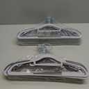 SONGMICS Pack of 50 Coat Hangers, Space-Saving Plastic Clothes Hangers, Non-Slip, 0.2 Inches Slim, 16.5 Inches Wide, 360 Swivel Silver Hook, Light Gray and Dark Gray UCRP20G50