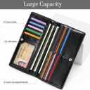 Airkit Slim Women's Wallet, Thin RFID Blocking Wallet for Ladies, Minimalist Credit Card Holder with Zipper Pocket, Glossy Black