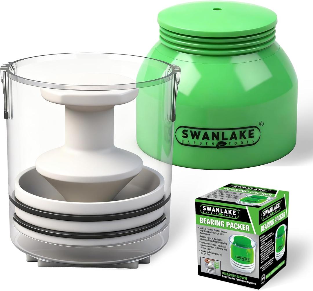 SWANLAKE GARDEN TOOLS Premium Bearing Packer Kit, Portable Handy Wheel Bearing Packer Tool, Effortlessly Flushes Old Grease and Repacks Wheel Bearings