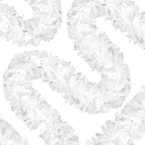 70 Ft Christmas Tinsel Garland Metallic Tinsel Twist Garland Glitter Christmas Tree Hanging Decorations for New Year Party Birthday Holiday Indoor Outdoor Supplies (White)