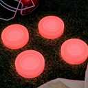 Deekin Ice Hockey Puck Glow in The Dark Pucks Floor Party Pucks Bulk Street Hockey Puck for Adults Outdoor Gifts Practicing & Training (Red)