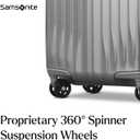 Samsonite UpLIFT Large Checked Hardside Luggage with Spinner Wheels - Airline-Approved, TSA Lock, Adjustable Handle System - Polycarbonate Hard Suitcase for Ultra Lightweight Travel - Silver Shimmer