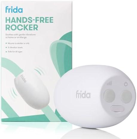 Frida Baby Hands-Free Stroller Rocker Device with 5 Vibration Levels, Universal Stroller Accessories, Rechargeable Portable Rocker for Cribs & Strollers, Water-Resistant Baby Soother