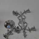 Deco 79 Aluminum Metal Scroll Tall Candelabra, 10" x 10" x 24", Silver