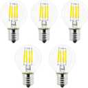 5-Pack S11 LED Bulbs E17 Intermediate Base Edison Globe Light Bulbs 40 Watt Equivalent,5000K Daylight 4W for Bedside Lamp Bulb,Lava Lamps,Glitter Lamps Non-dimmable