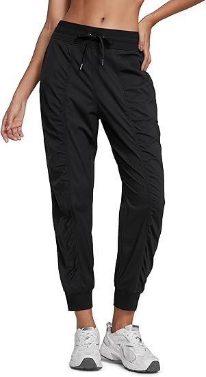 CRZ YOGA Lightweight Workout Joggers for Women 26"/28.5"/30.5" - Outdoor Running Casual Pants with Pockets, M
