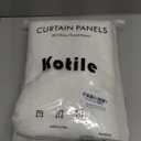 Joydeco Linen Curtains 96 inch Length 2 Panel Set, Light Filtering Curtain for Living Room Bedroom, 52 inch Wide Drapes with Rod Pocket Back Tab (96" Lx52 W, Ivory on Linen)