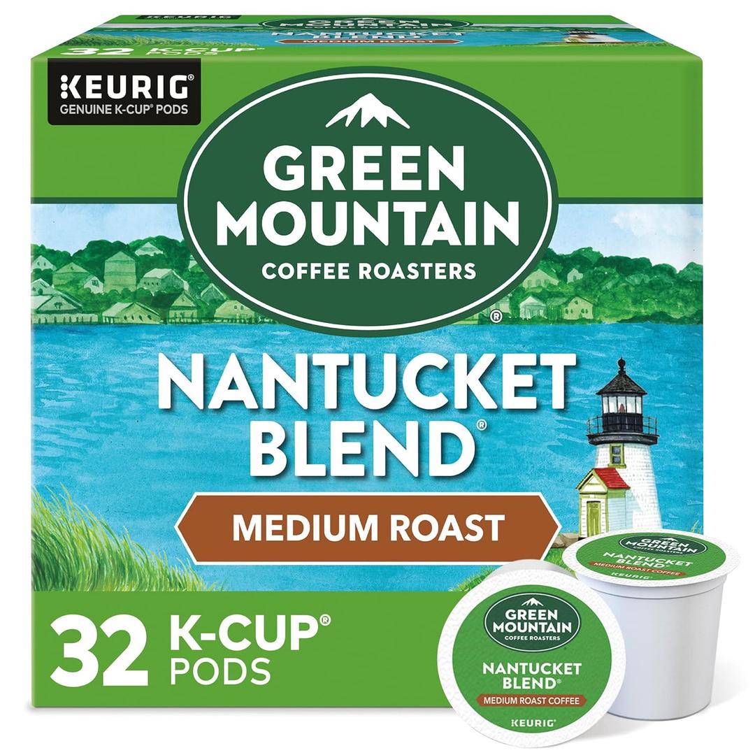 Green Mountain Coffee Roasters Nantucket Blend, Single-Serve Coffee K-Cup Pods, Medium Roast, 32 Count, Best By 23 October 2025 