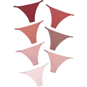 DEANGELMON Women String Bikini Panties Seamless Underwear Microfiber No Show Invisible Stretchy Soft Pack (XL)