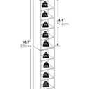 Furinno PASIR Book Shelf, 10-Tier Bookshelf, Bookcase with Open Shelf, 9.2 x 11.8 x 78.7, for Living Room, Bedroom, Home Office, White, 10-Tier, 12-Inch Width