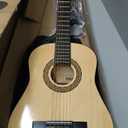 Pyle Beginner Acoustic Guitar Kit, 1/2 Junior Size All Wood Build Nylon String Instrument with Capo, Strap, Extra String Set, Gig Bag, Guitars for Beginners Adults Youth, 34" Natural Gloss