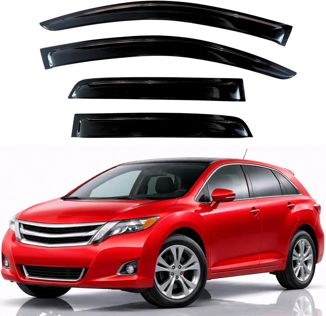Rain Guards Window Visors for 2009-2016 Toyota Venza
Out-Channel Window Visors Vent Wind Deflectors 4PC, Car Accessories for 09-16 Venza
