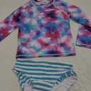 UMELOK Toddler and Little Girls Rash Guard Sets with Bikini Bottoms Swimwear, 6
