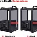 GeeekPi 8U Server Rack Cabinet, DeskPi RackMate T1 Plus,10 inch Network Rack for Servers, Network, A/V Equipment, 10.23inch/260mm Depth (Black)