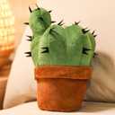 Cactus Shape Pillow-3D Throw Pillow Sofa Cactus Shaped Pillow Plush Cactus Decorative Pillow Office Bed Cushion for Couch Sofa Living Room Home Decor for Plant Lovers, Garden Lovers (9.8 inch)