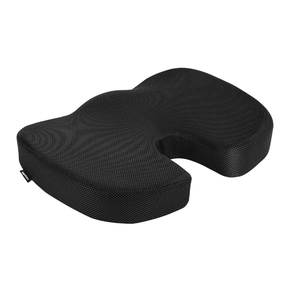 Amazon Basics Comfortable Seat Cushion for Office Chairs, Enhanced Memory Foam, Black
