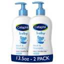 Cetaphil Baby Wash & Shampoo, 13.5oz Pack of 2, Hypoallergenic, Gentle Enough for Everyday Use, Soap Free