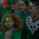 4 x Glow in The Dark St Patrick's Day Temporary Tattoos for Kids - 74 Individually Sheets Luminous St. Patrick's Day Tattoos for Boys Girls Party Favors Goodie Bag Fillers